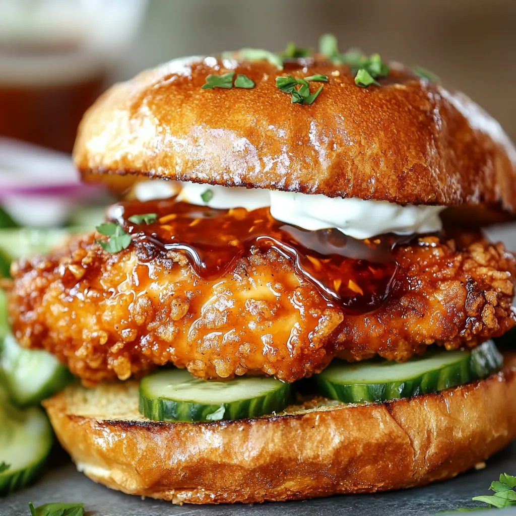 Garlic Butter Soy Chicken Sandwich with Cucumber Salad
