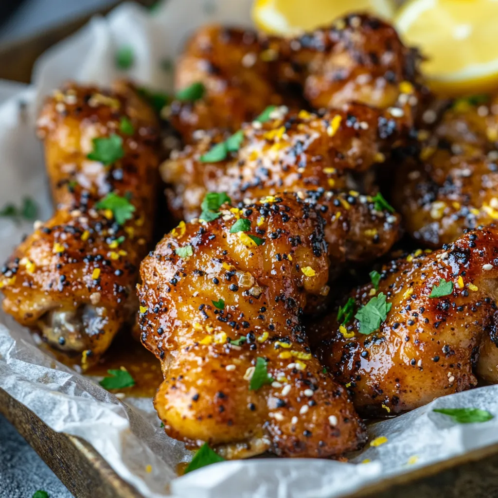 Zesty Air-Fried Lemon Pepper Chicken Wings