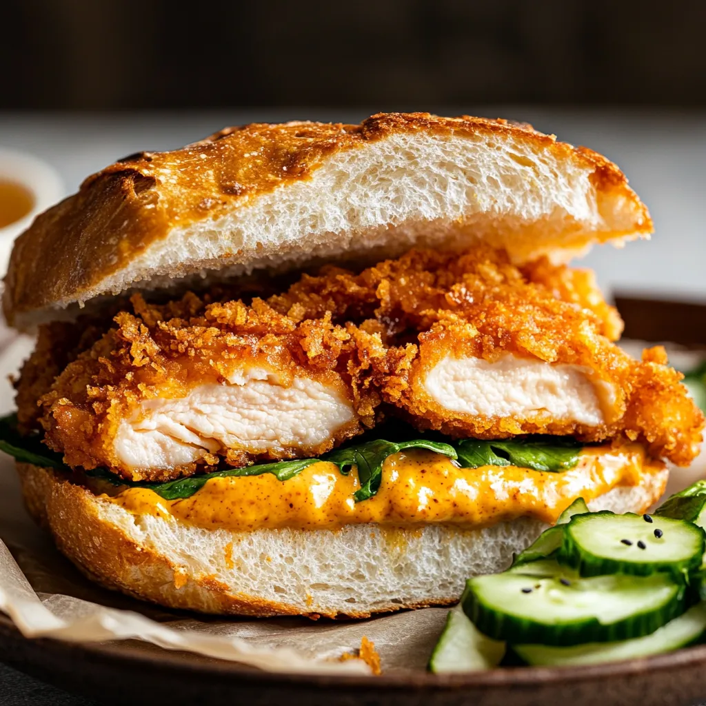 Air-Fried Honey Garlic Chicken Ciabatta